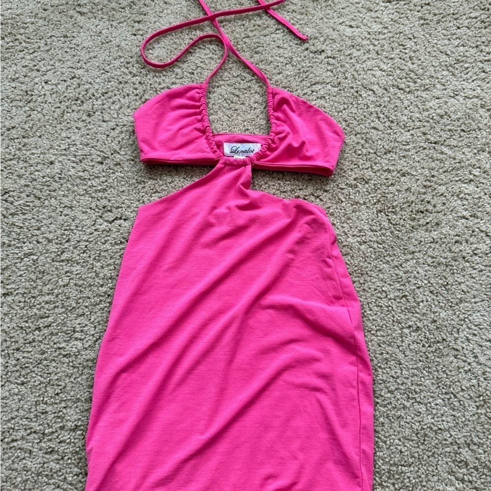 Luvajot Pink Halter Dress